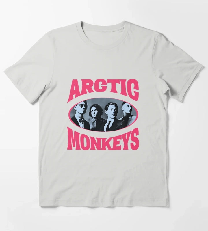 Arctic Monkeys Vintage Style T-Shirt Light Grey