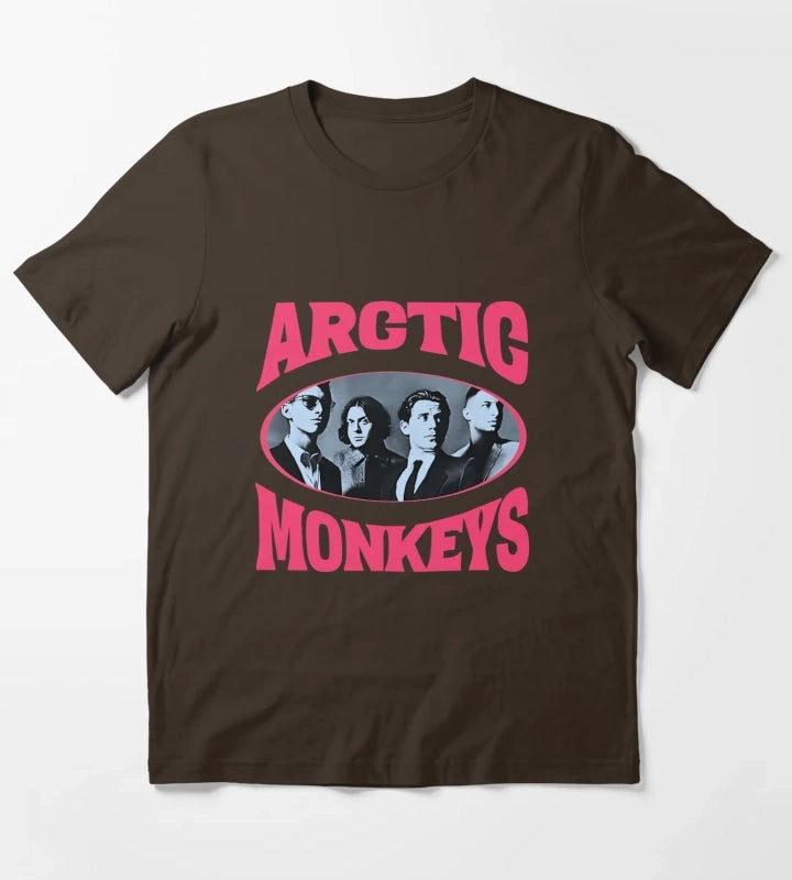 Arctic Monkeys Vintage Style T-Shirt Brown