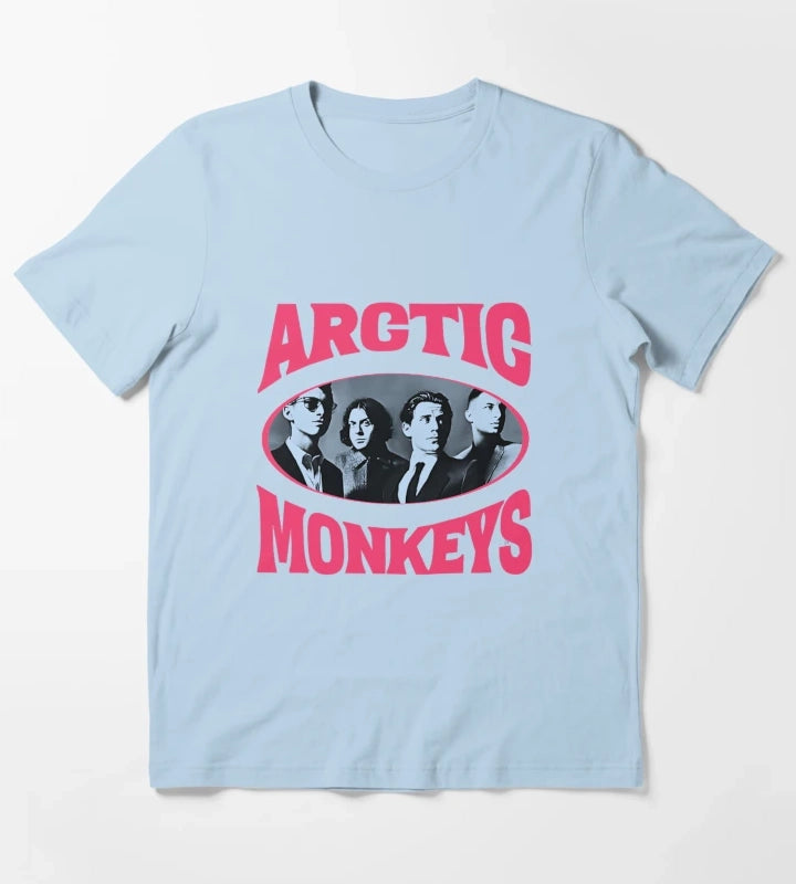Arctic Monkeys Vintage Style T-Shirt Sky Blue