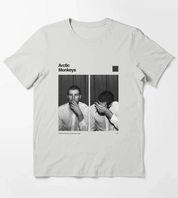 Arctic Monkeys Whatever People Graphic T-Shirt Light Grey