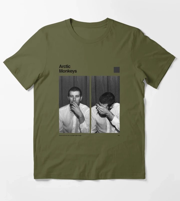 Arctic Monkeys Whatever People Graphic T-Shirt Olive Green