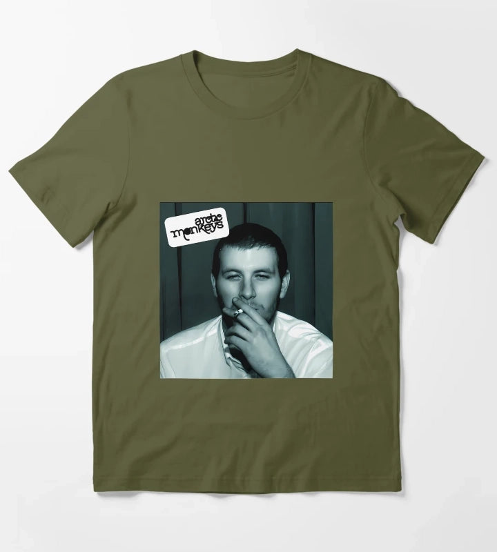 Arctic Monkeys Whatever People Say I Am Thats What Im Not T-Shirt Olive Green