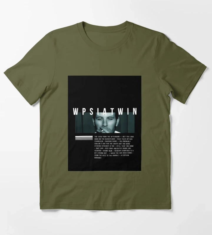 Arctic Monkeys Wpsiatwin Album Art T-Shirt Olive Green