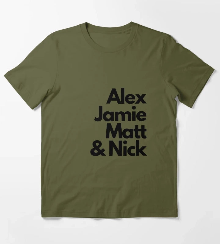 Arctic Monkeys band members T-Shirt Olive Green