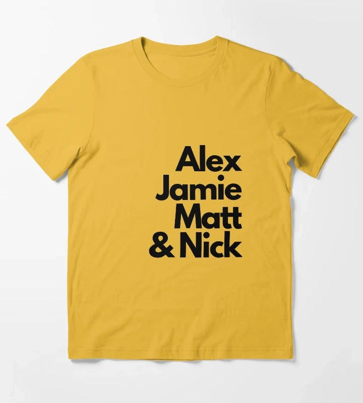 Arctic Monkeys band members T-Shirt Yellow