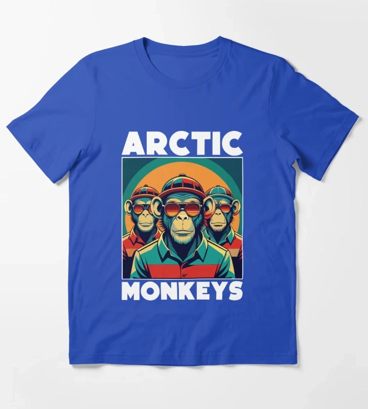 Arctic Portrait Monkeys Color T-Shirt Blue