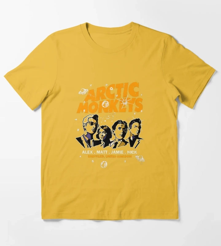 Arctics Monkeys Band 5 T-Shirt Yellow