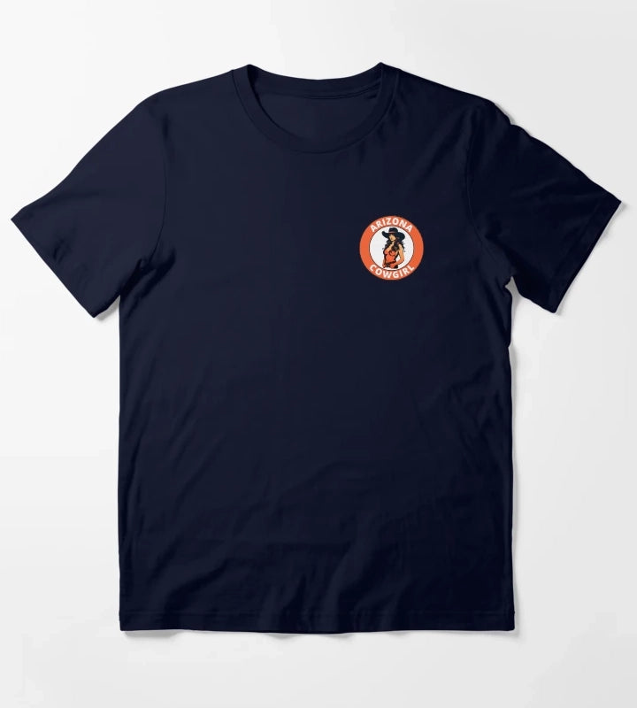Arizona Cowgirl transparent logo design T-Shirt Navy