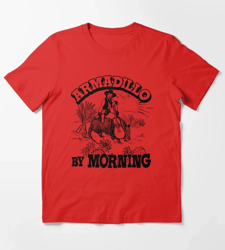 Armadillo By Morning Texas Amarillo Country Song Pun Cowgirl T-Shirt Red