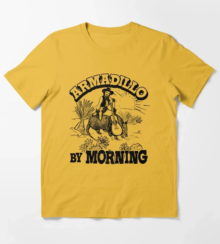Armadillo By Morning Texas Amarillo Country Song Pun Cowgirl T-Shirt Yellow