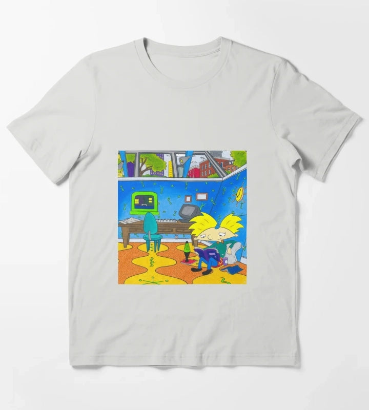 Arnolds Room Hey Arnold Nickelodeon T-Shirt Light Grey