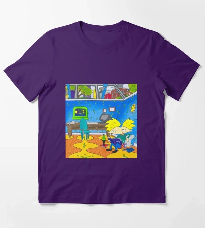 Arnolds Room Hey Arnold Nickelodeon T-Shirt Purple