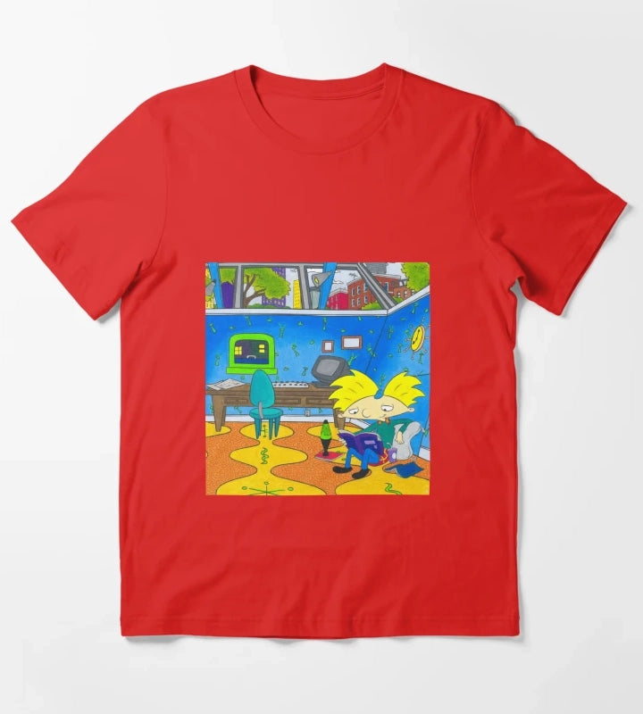 Arnolds Room Hey Arnold Nickelodeon T-Shirt Red