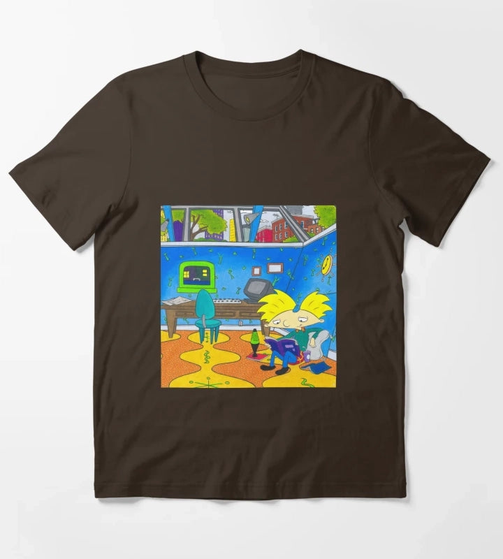Arnolds Room Hey Arnold Nickelodeon T-Shirt Brown