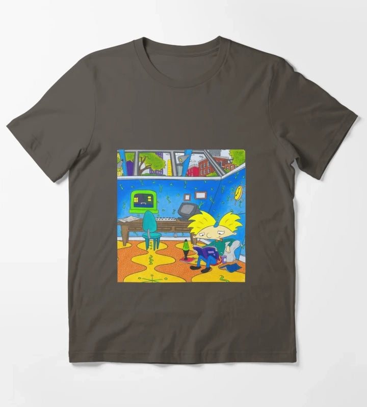 Arnolds Room Hey Arnold Nickelodeon T-Shirt Dark Grey