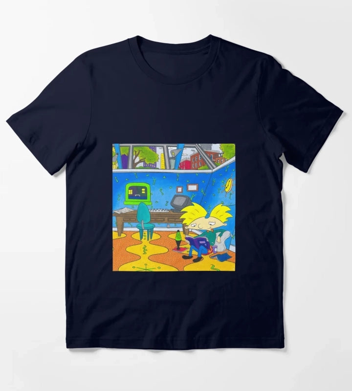 Arnolds Room Hey Arnold Nickelodeon T-Shirt Navy