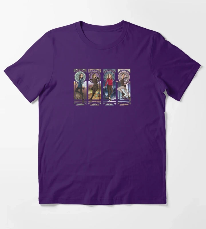 Art Nouveau SHIELD Ladies Combined T-Shirt Purple
