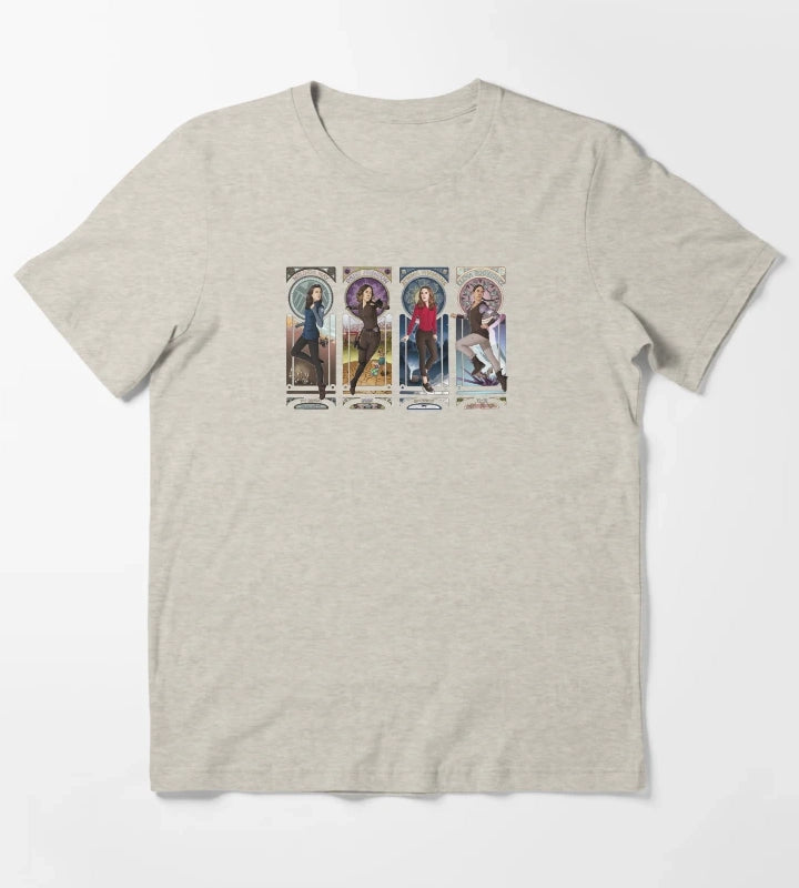 Art Nouveau SHIELD Ladies Combined T-Shirt Cream