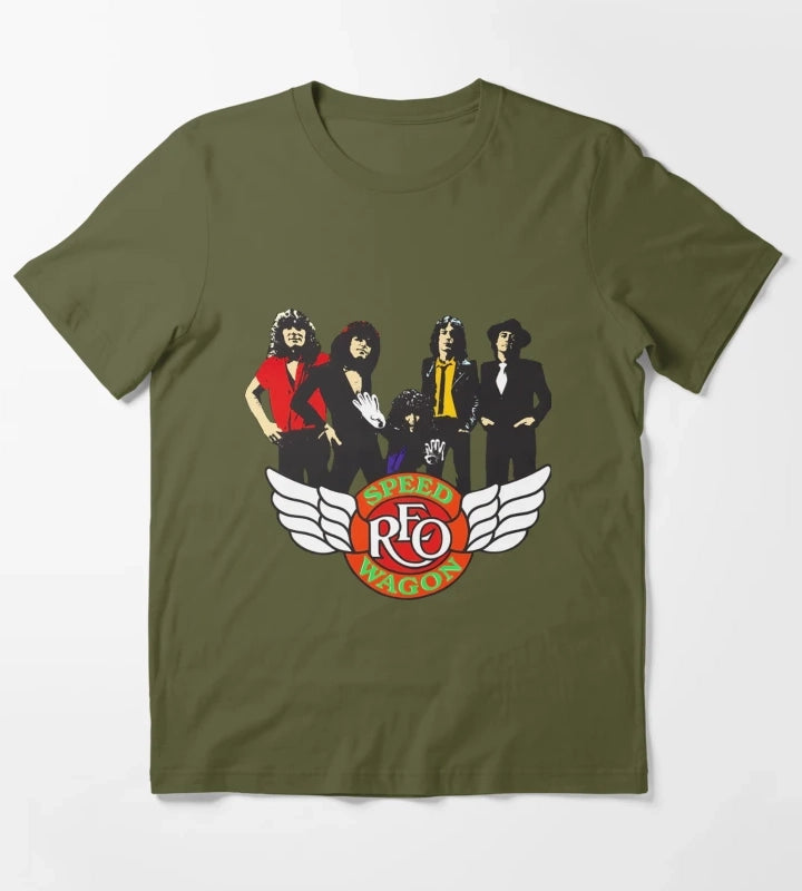 Art Reo Speedwagon T-Shirt Olive Green