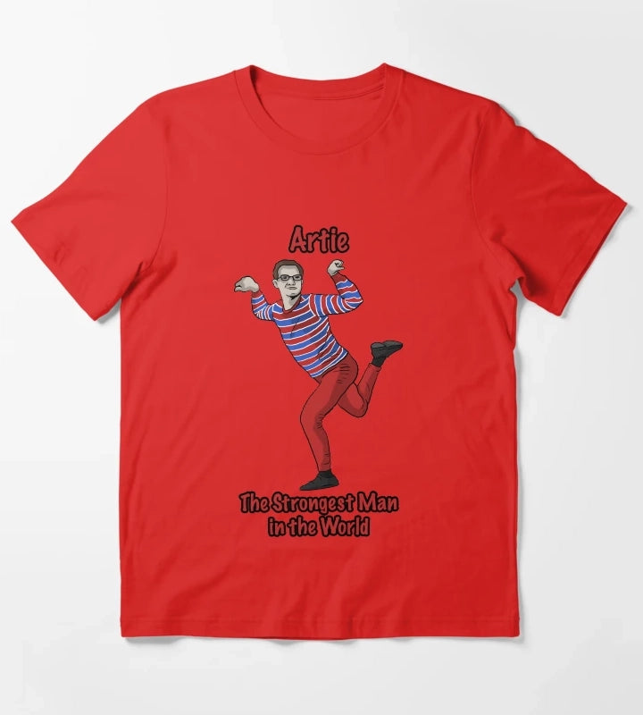 Artie The Strongest Man in the World T-Shirt Red