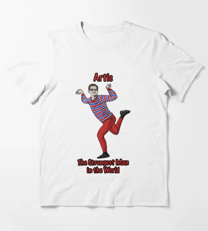 Artie The Strongest Man in the World T-Shirt White