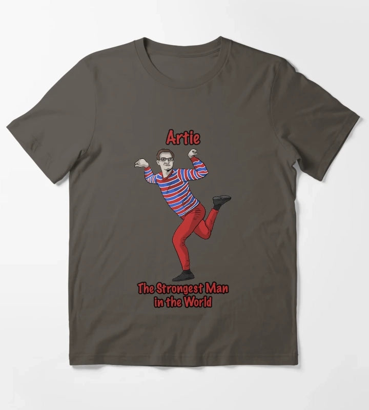 Artie The Strongest Man in the World T-Shirt Dark Grey
