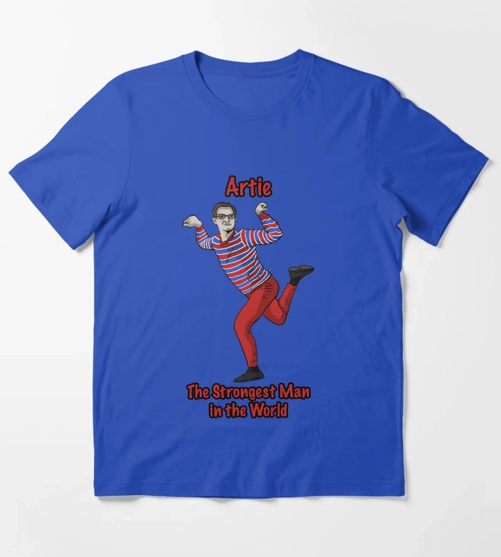 Artie The Strongest Man in the World T-Shirt Blue