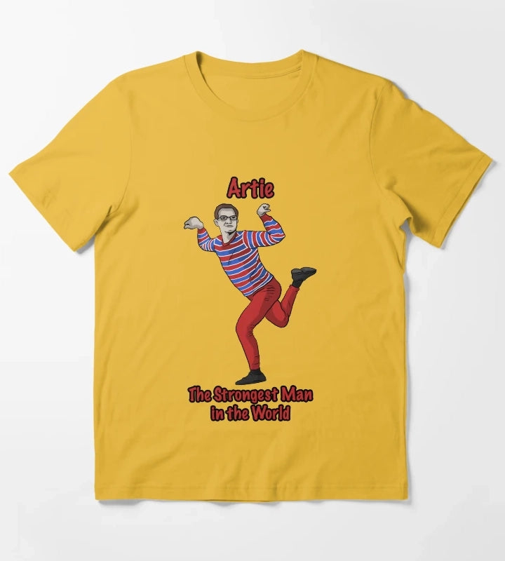 Artie The Strongest Man in the World T-Shirt Yellow