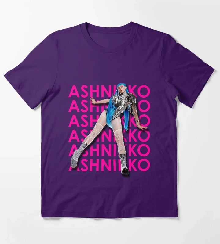Ashnikko TShirt PinkBlue T-Shirt Purple