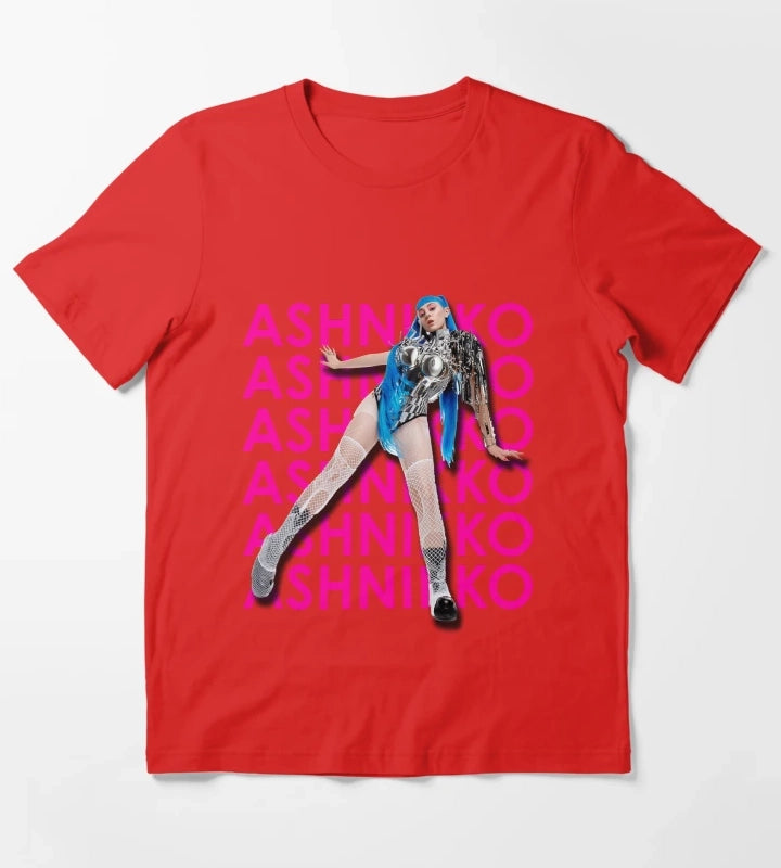 Ashnikko TShirt PinkBlue T-Shirt Red