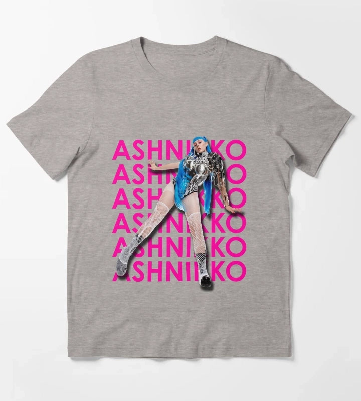 Ashnikko TShirt PinkBlue T-Shirt Heather Grey