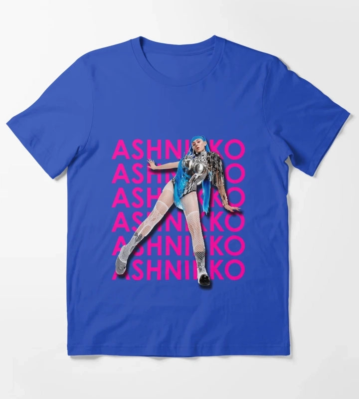Ashnikko TShirt PinkBlue T-Shirt Blue