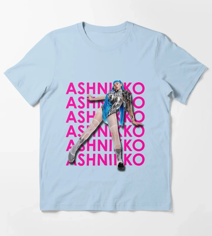 Ashnikko TShirt PinkBlue T-Shirt Sky Blue