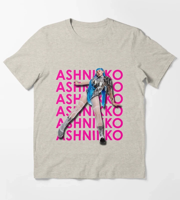 Ashnikko TShirt PinkBlue T-Shirt Cream