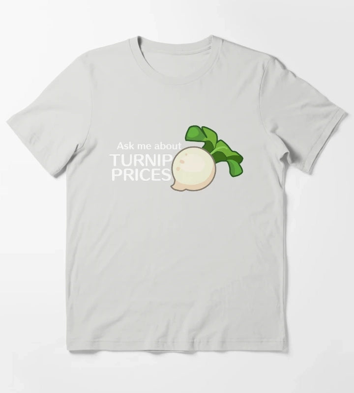 Ask Me About Turnip Prices T-Shirt Light Grey