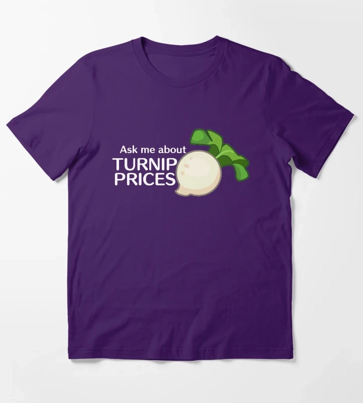 Ask Me About Turnip Prices T-Shirt Purple