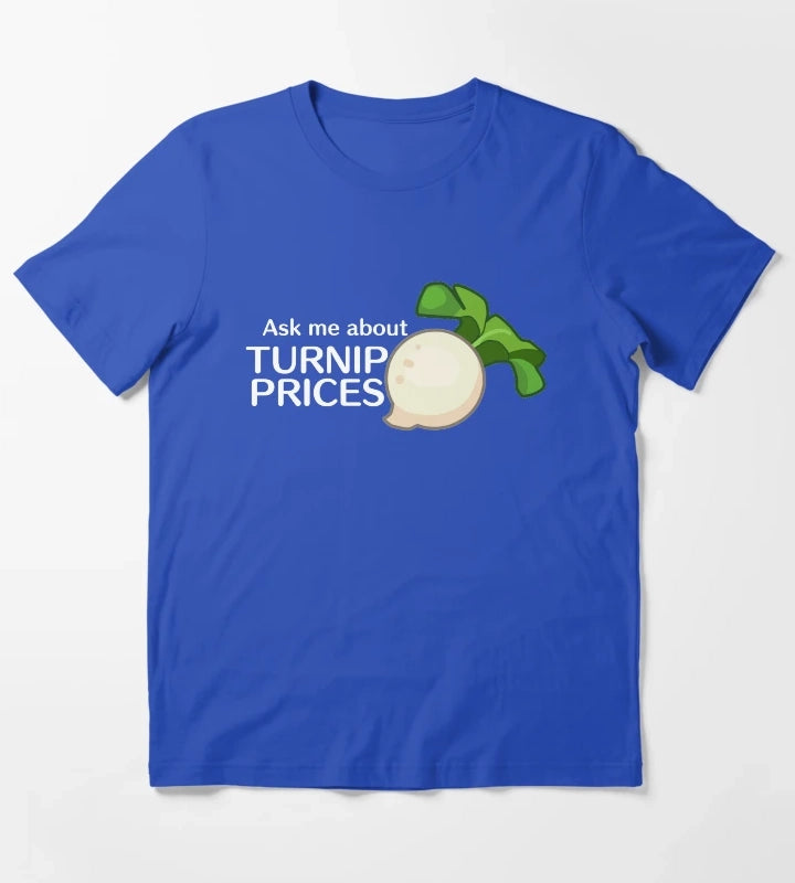 Ask Me About Turnip Prices T-Shirt Blue