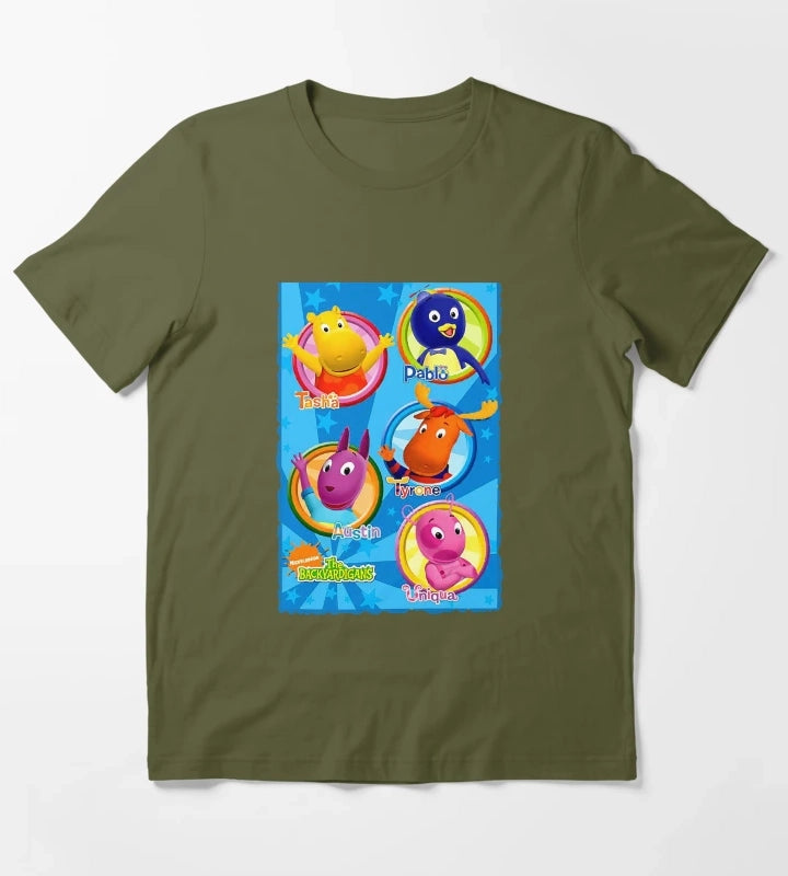Attraction Amazing Adventures Interesting Backyardigans 16 Gifts Music Fans T-Shirt Olive Green