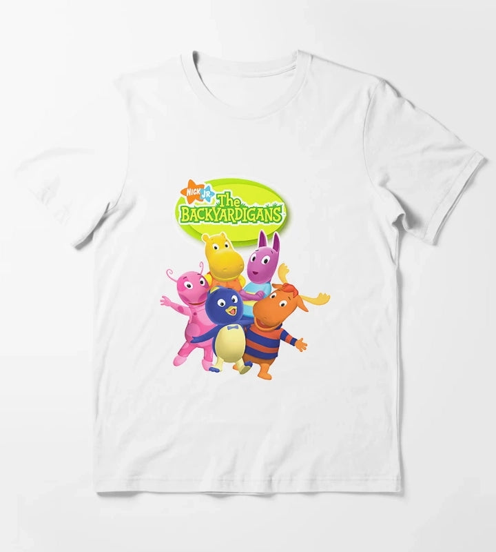 Attraction Amazing Adventures Interesting Backyardigans CartoonMusic Fans T-Shirt White