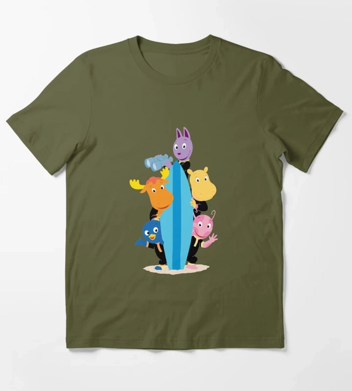Attraction Amazing Adventures Interesting The Backyardigans Cool T-Shirt Olive Green
