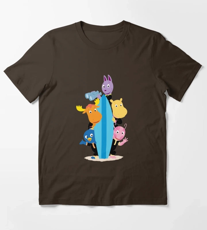 Attraction Amazing Adventures Interesting The Backyardigans Cool T-Shirt Brown