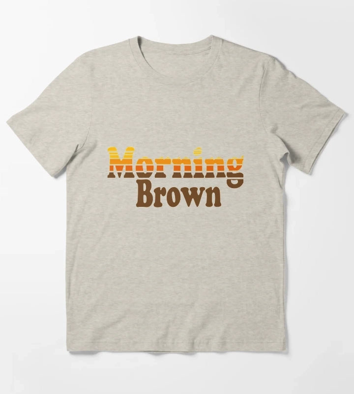 Aunty Donna funny morning brown T-Shirt Cream