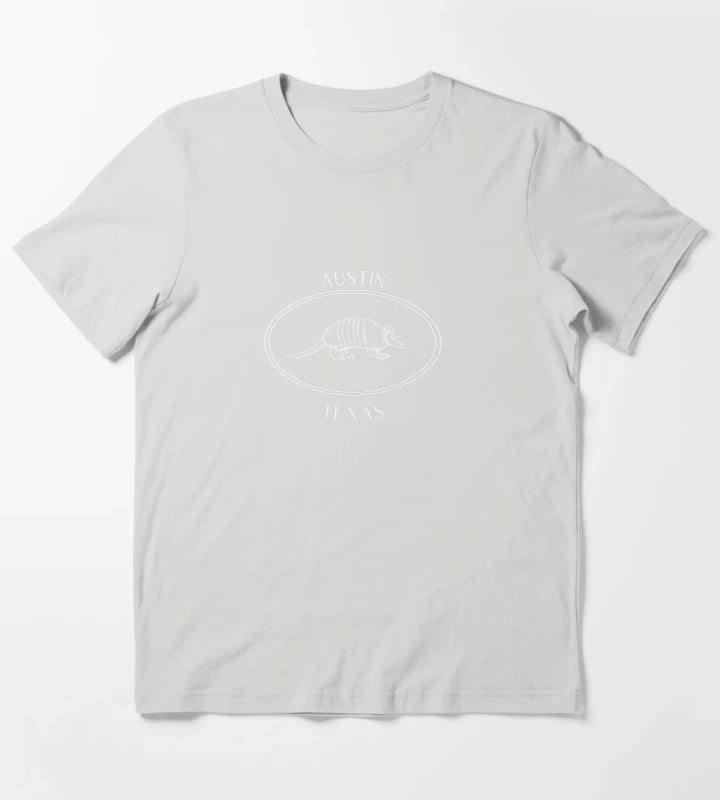 Austin Texas Armadillo Cowgirl T-Shirt Light Grey