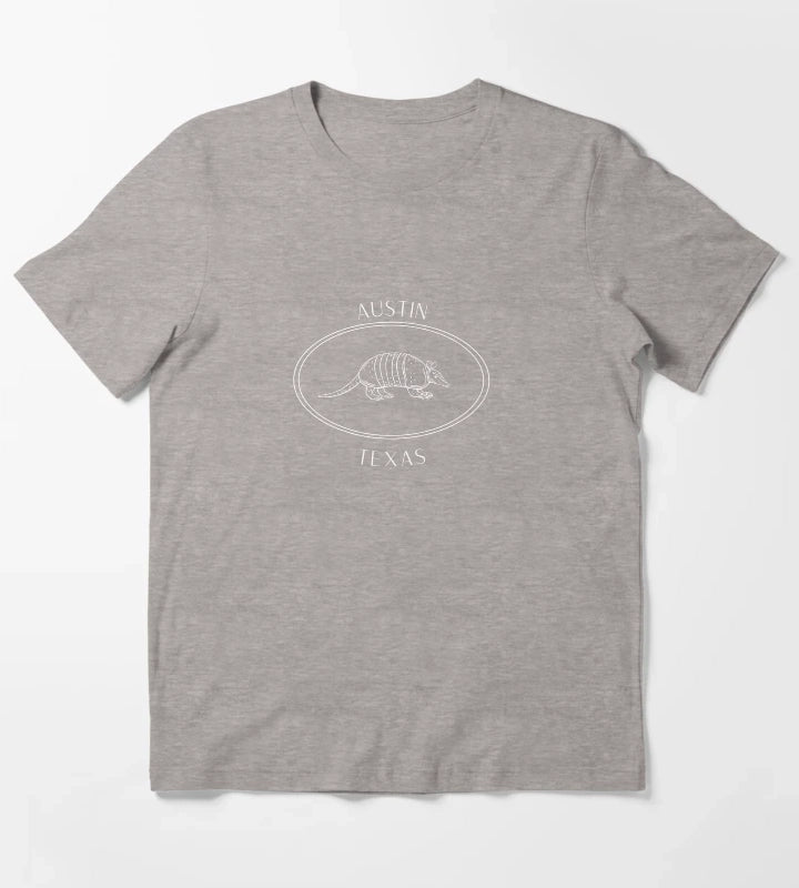 Austin Texas Armadillo Cowgirl T-Shirt Heather Grey