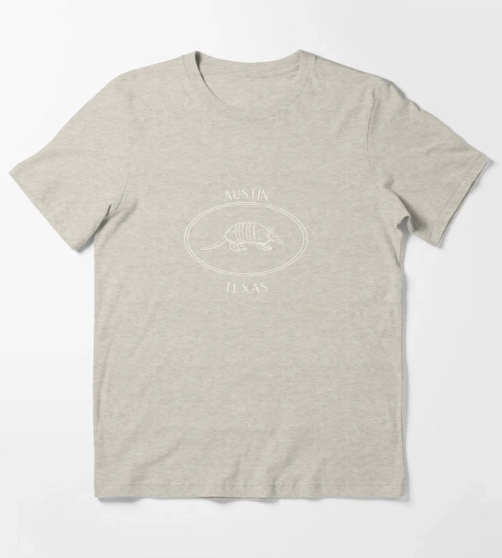 Austin Texas Armadillo Cowgirl T-Shirt Cream