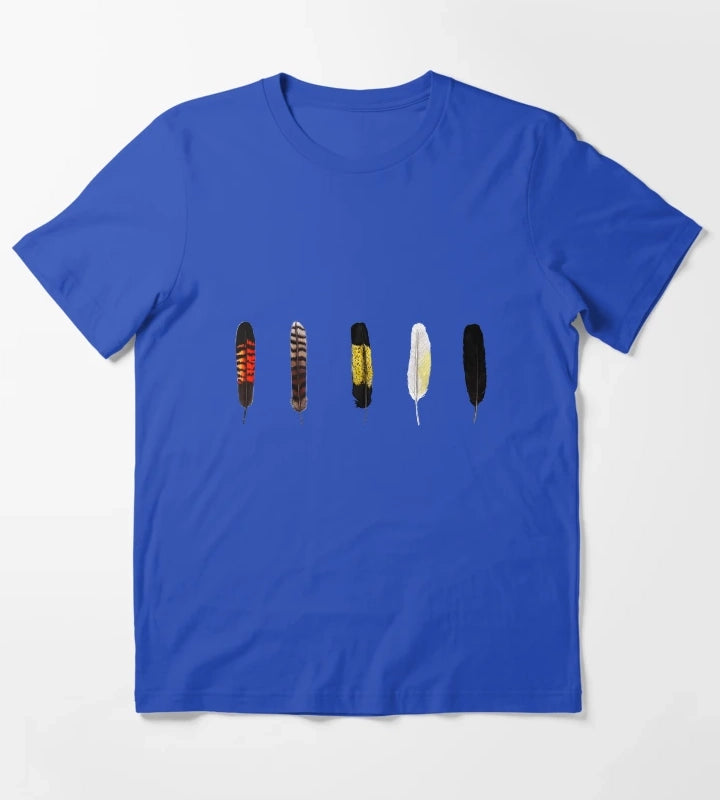 Australian Bird Feathers T-Shirt Blue