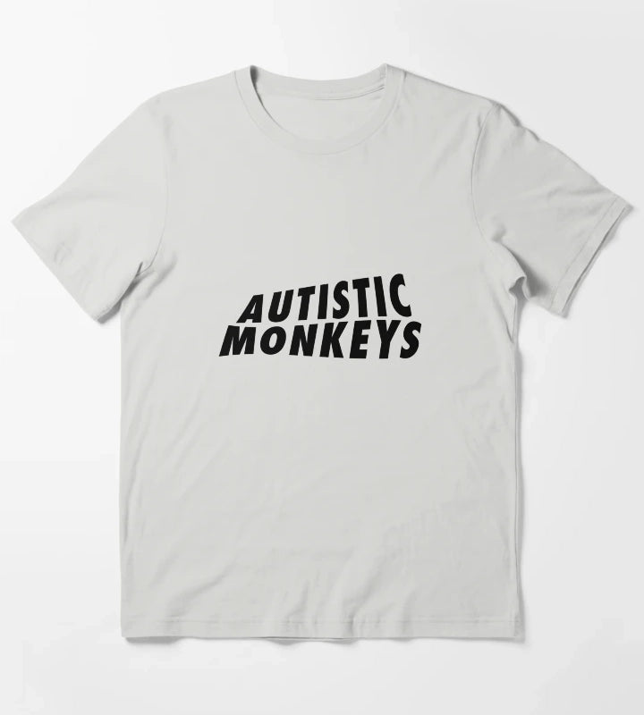 Autistic Monkeys T-Shirt Light Grey