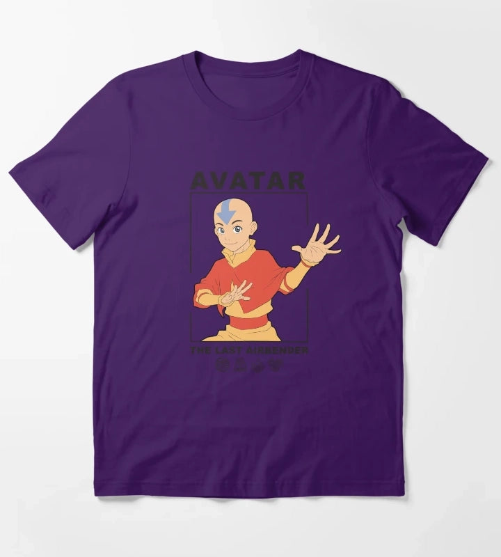 Avatar The Last Airbender Aang Box Up T-Shirt Purple