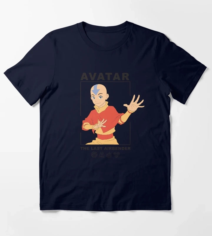 Avatar The Last Airbender Aang Box Up T-Shirt Navy
