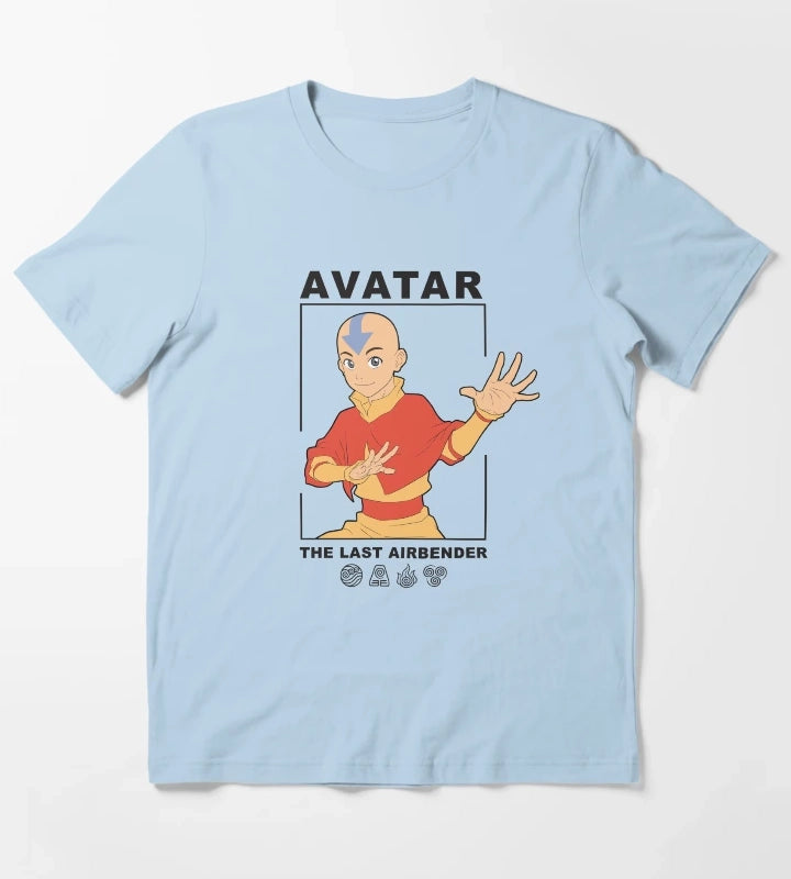 Avatar The Last Airbender Aang Box Up T-Shirt Sky Blue